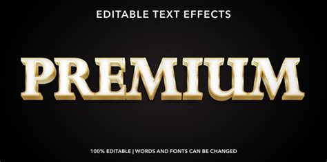 Premium Vector Gold Premium Text Style Editable Text Effect