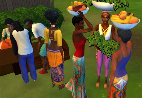 African Market Peoples As Décoration Glorianasims4 On Patreon The