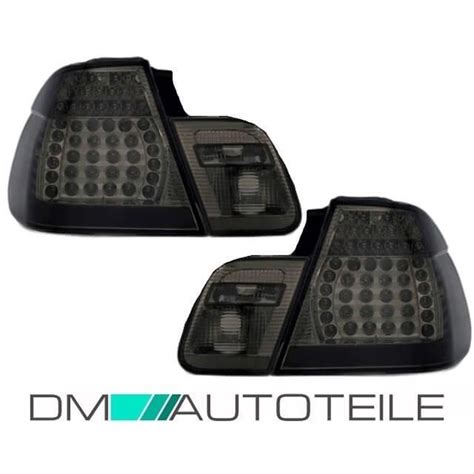 2x Smoked Black Led Tail Rear Lights Fits On Bmw E46 3 Saloon Facelift