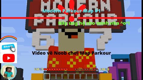Minecraft Modern Parkour Map 1 Thánh Noob Parkour O Youtube