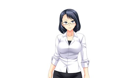 Rule 34 Big Breasts Clothed Female Game Cg Glasses Gray Eyes Gray