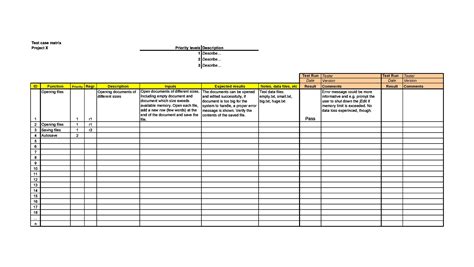 Test Case Template Download Excel Word Sample Format Riset