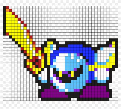 Kirby And Metaknight Perler Bead Patterns Pixel Art Kirby Images And