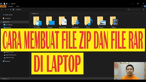 Cara membuat file zip dan file rar di laptop