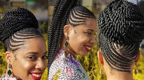 Crochet Twist Updo Ponytail Hairstyle Irenesbraids Youtube