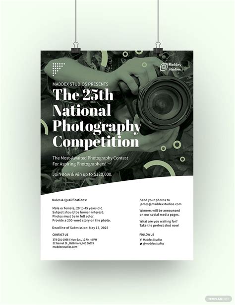 Photography Competition Poster Template Download In Illustrator Psd