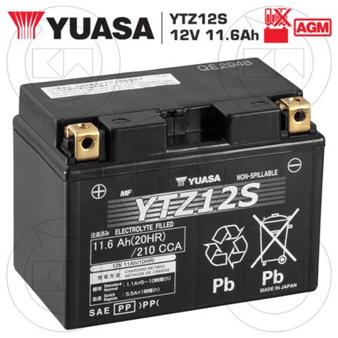 Batteria Originale Yuasa Ytz12s 116ah Yamaha T Max Tmax 530 Sx Abs