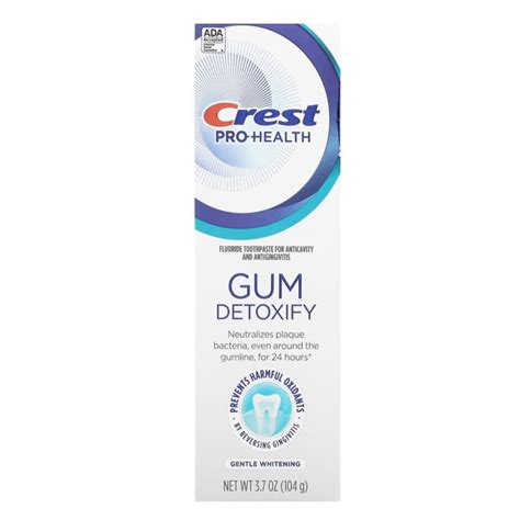 Crest Pro Health Gum Detoxify Fluoride Toothpaste Gentle Whitening