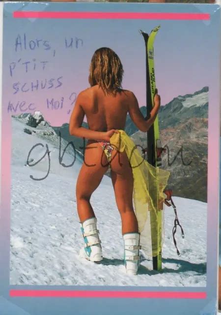 Topless Blonde Girl On Ski Slope Nude Naturist Naked Gymnosophy Picclick
