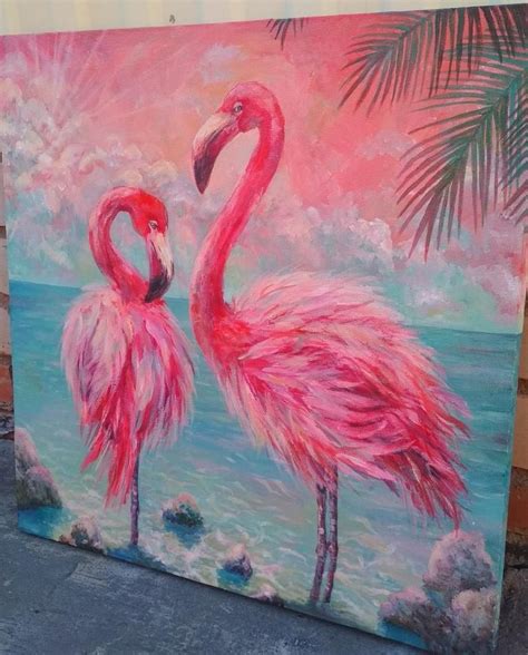 Flamingo Painting Bunny Painting Flamingo Art Painting Canvases Diy