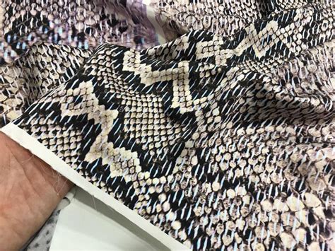 Snakeskin Silk Fabrichaute Couture Fabricpurple Snake Silk Etsy