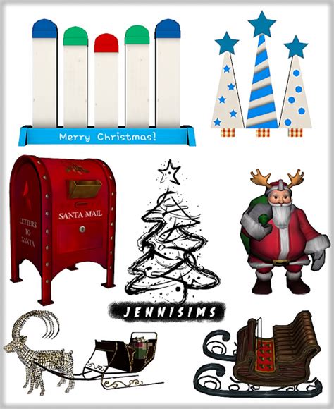 Sims 4 Ccs The Best Decoratives Christmas Evening Vol 2 By Jennisims