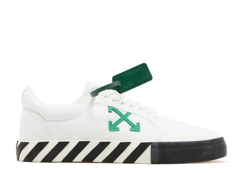 Off White Vulc Low Canvas White Green Fw22 Omia085f22fab0010155