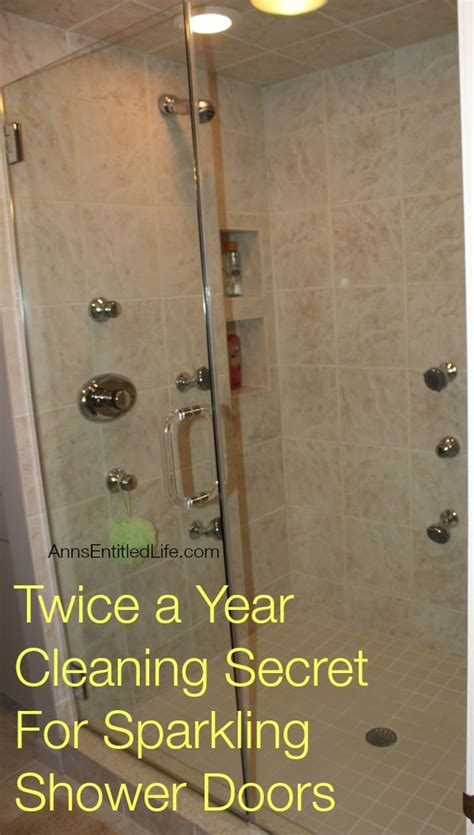 Best way to clean bathroom glass doors. Twice a Year Cleaning Secret For Sparkling Shower Doors