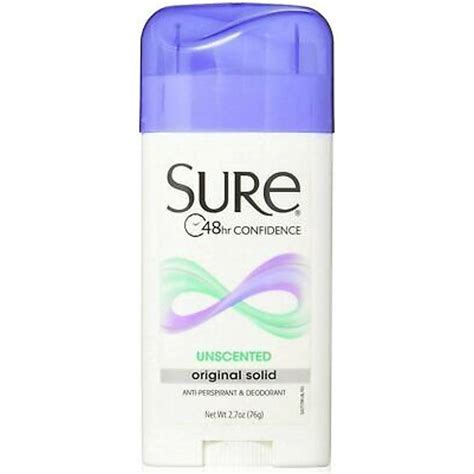 Sure Original Solid Anti Perspirant And Deodorant Unscented 27 Ounce