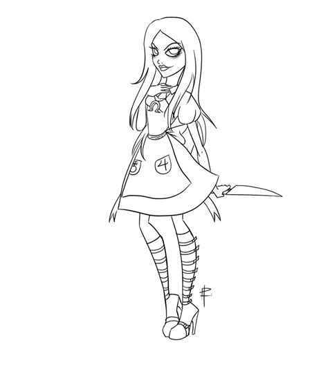 Alice Mr Monster High Lineart By Rukiexramen On Deviantart