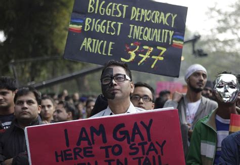 Indian Rights Activists Protest Supreme Courts Ruling Criminalizing