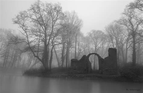 Silhouette Of Castle Ruin Toutenburg On A Foggy Morning Flickr
