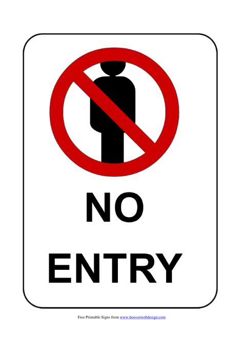 Free Printable No Entry Sign Printable Templates