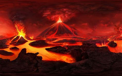 Volcano Art Wallpapers Top Free Volcano Art Backgrounds Wallpaperaccess