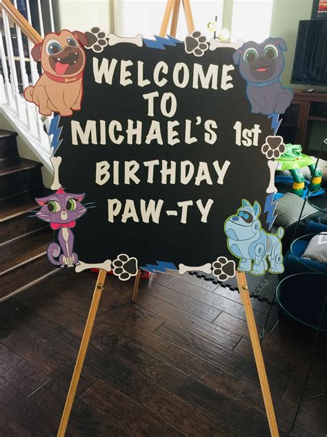 Puppy Dog Pals Welcome Sign Puppy Birthday Party Theme Paw Patrol