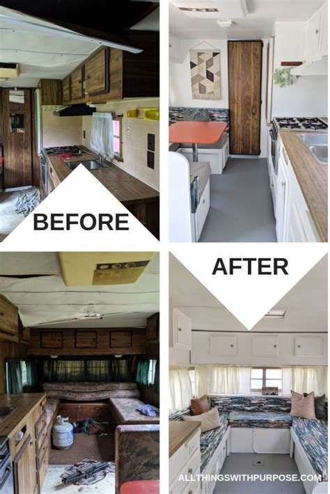 Before And After Pictures Of Our 1977 Vintage Camper Camper Makeover