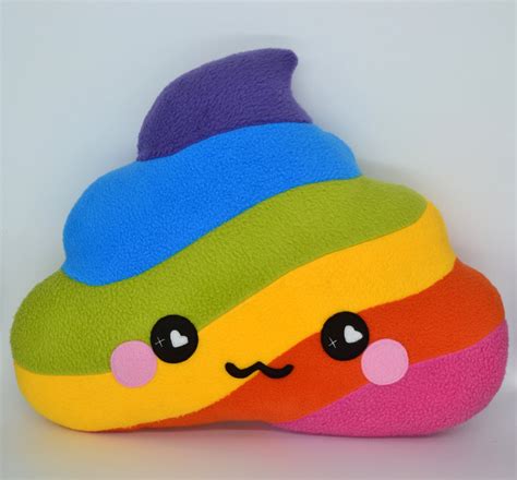 Big Rainbow Unicorn Poop Plushie Happy Drop Pee Kawaii Humor Plush Toy