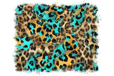 Leopard Turquoise Sublimation Design Grafik Von Sun Sublimation · Creative Fabrica