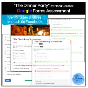 The dinner party by mona gardner. The Dinner Party by Mona Gardner Assessment (Google Forms ...