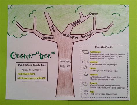 Quadrilaterals Geome-"tree" | Math, School and Anchor charts