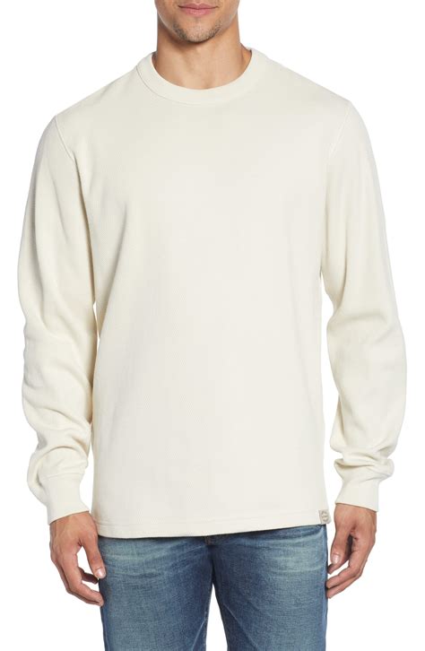 Filson Cotton Waffle Knit Thermal Crewneck Shirt In Sand Natural For