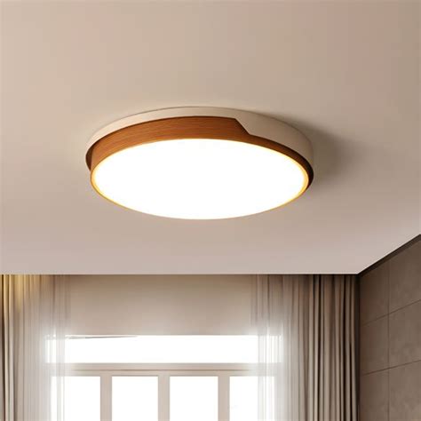 Flat Panel Round Flush Mount Light Modern Acrylic Led Ceiling Light In