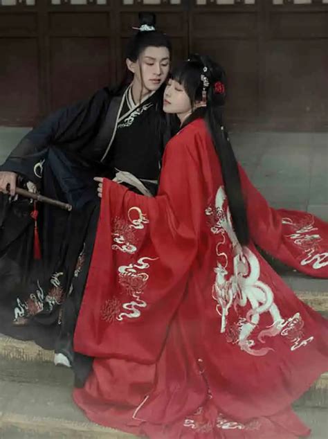 Hanfu Menandwomen Chinese Ancient Embroidery Hanfu Couples Halloween Cosplay Costume Fancy Dress