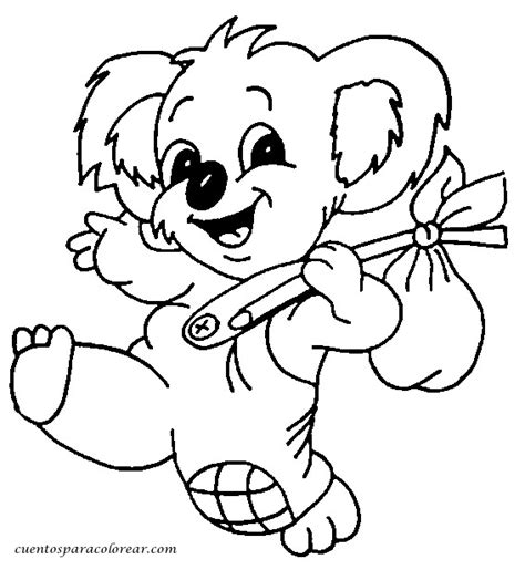 Coloriage Koala En Souriant Dessin Gratuit à Imprimer