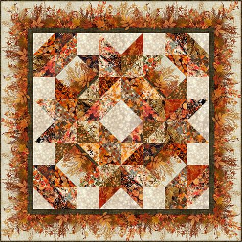 Kit Reflections Of Autumn Wreath Wall Hanging Lap Quilt Featuring In