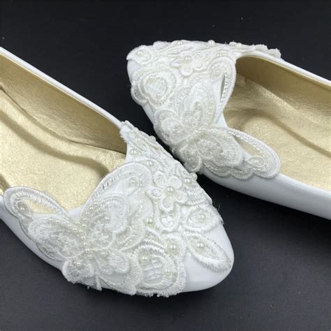 Vintage Lace Butterfly Wedding Shoesbridal Ballet Shoeslace Flats