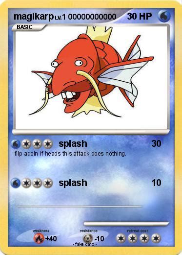 Pokémon Magikarp 1489 1489 Splash My Pokemon Card