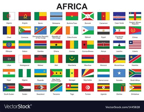 Buttons With Flags Of Africa Royalty Free Vector Image