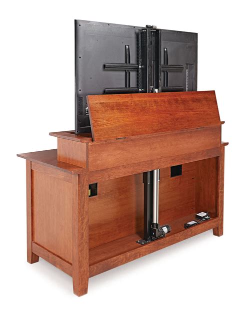 Flat Screen Tv Lift Cabinet Woodworking Project Woodsmith Plans