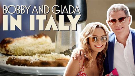 Bobby Flay And Giada De Laurentiis Eat Cacio E Pepe Pizza In Italy
