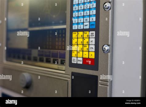Control Panel Of A Computer Controlled Industrial Equipment Selective