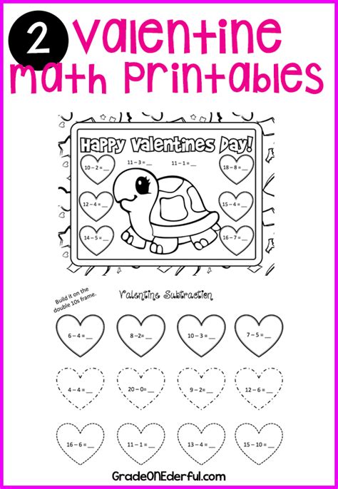 Valentine Math Worksheets Free