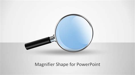 magnifier glass shape for powerpoint slidemodel