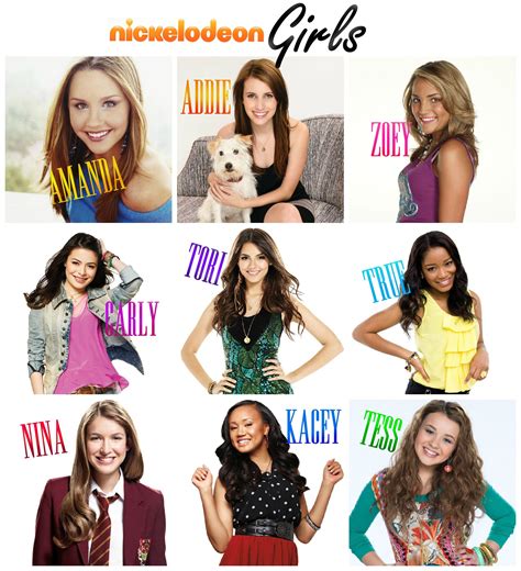 Image Nickelodeon Girls Collage Names Victorious Wiki Fandom