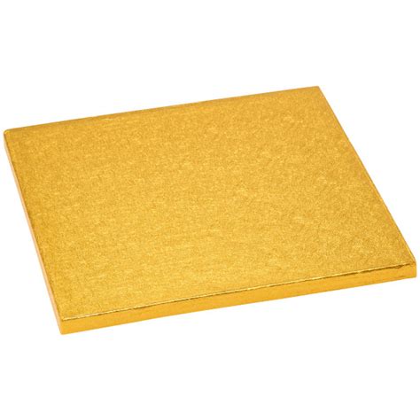 10 Square Gold Foil Cake Board Decopac