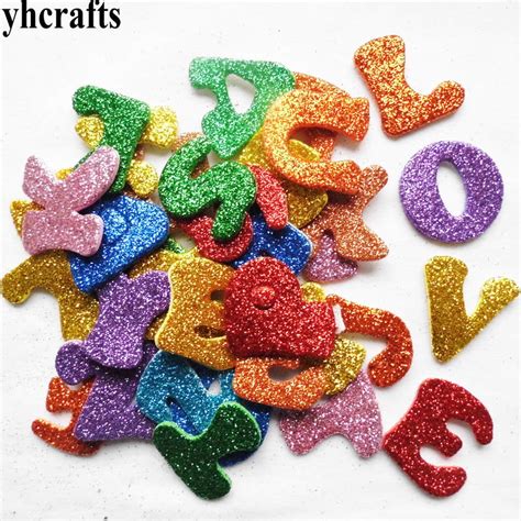 Buy 750pcs10bagslot Glitter Foam Alphabet Letters Stickers 10 Design