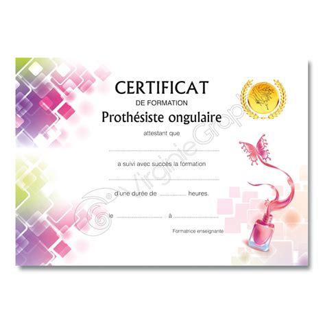 Certificat Onglerie Formation Prothésiste Ongulaire Pdf à Imprimer