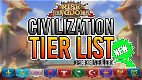 Best Civilization Tier List Rankings 2023 July Rise Of Kingdoms Youtube