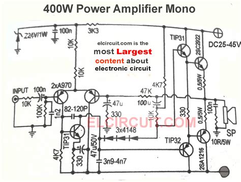 D Audio Amplifier Circuit Diagram
