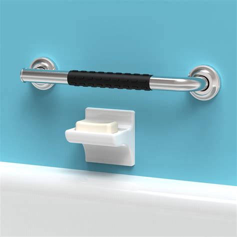 Ameriluck Bath Safety Grab Bar Asymmetrical Design With Anti Slip Soft